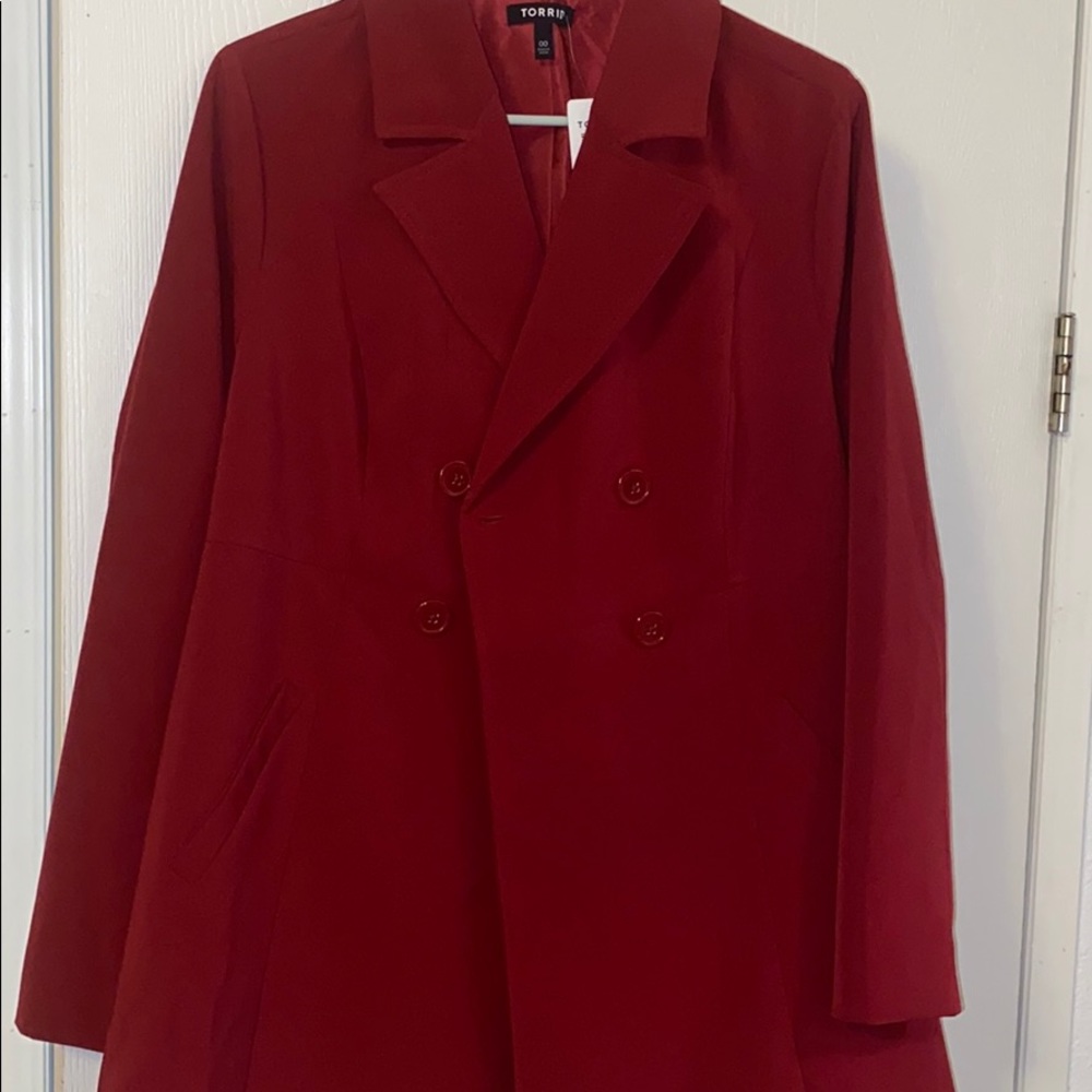 Torrid red a line coat